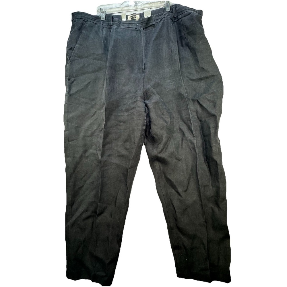 Talbots 100% Irish Linen Pants Women's‎ Plus Size 24W Black Tapered Lined